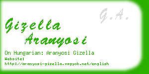 gizella aranyosi business card